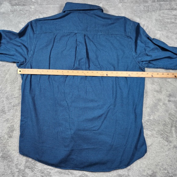 L.L.Bean Shirt Mens XL Blue Check Traditional Fit Long Sleeve Button Down Cotton - Picture 6 of 10